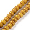 Handmade Fancy Antique Glazed Porcelain Ceramic Round Beads Strands PORC-L019-6mm-02-1