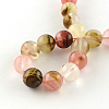 Tigerskin Glass Round Bead Strands G-R342-6mm-19-2