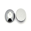 Oval Non-Magnetic Synthetic Hematite Cabochons G-P061-05-25mm-1