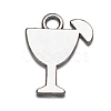 Tibetan Style Tropical drink Alloy Pendants X-TIBEB-A14275-AS-LF-3
