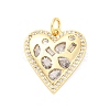 Brass Micro Pave Cubic Zirconia Pendants KK-D325-58G-01-1
