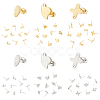 60Pcs 6 Style 304 Stainless Steel Stud Earring Findings STAS-DC0010-19-1