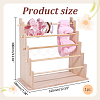5-Tier Wooden Round Bar Bracelet Organizer Display Riser Stands DJEW-WH0028-064A-2