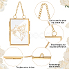 2Pcs 2 Style Brass Glass Hanging Photo Frame HJEW-OC0001-34-4