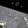 100Pcs Transparent Resin Earring Hooks RESI-CA0001-49-4