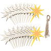 40Pcs Unfinished Wooden Star Pendants Set for Painting Arts WOOD-SP0001-43-1
