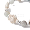 Natural & Synthetic Mixed Gemstone Beaded Stretch Bracelet BJEW-JB09516-01-2