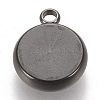 304 Stainless Steel Pendant Cabochon Settings STAS-K202-03C-B-2