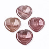 Natural Strawberry Quartz Thumb Worry Stone G-N0325-01Z-1