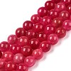 Dyed Natural White Jade Beads Strands G-T138-8mm-210-36-4