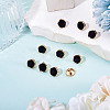 10Pcs 1-Hole Alloy Enamel Shank Buttons BUTT-TA0001-37-4