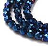 Electroplate Glass Beads Strands GLAA-H021-01A-FP03-4