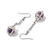 Glass Seed Beads Dangle Earrings EJEW-MZ00350-04-4