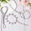 6Pcs 3 Style Clear Resin & ABS Plastic Flower & Starfish Toe Ring Anklets Set AJEW-AN0001-02-7