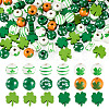 80Pcs 8 Styles Printed Wood European Beads WOOD-TA0002-98-1