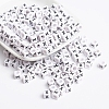 Acrylic Horizontal Hole Letter Beads X-PL37C9308-X-1