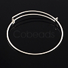Adjustable Iron Expandable Bangle Making BJEW-R038-S-2