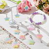 12Pcs Star Resin Pendant Decorations HJEW-PH01641-5