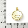 Brass Micro Pave Clear Cubic Zirconia Pendants LS-KK-F905-22G-01-3