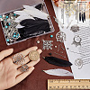 DIY Woven Net/Web with Feather & Synthetic Turquoise & Magnesite & Alloy Dangle Earring Making Kits DIY-SC0028-19-3