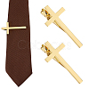 Brass Tie Clips BUTT-WH0024-064G-1