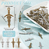 100Pcs 2 Colors Tibetan Style Alloy Pendants FIND-AR0004-46-2