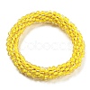 Crochet Glass Beads Braided Stretch Bracelet BJEW-K232-01J-1