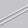 Brass Round Snake Chain Necklace Making MAK-T006-11A-S-3
