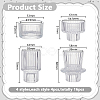 16Pcs 4 Styles Glass Candle Cups AJEW-HY0003-34-2