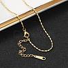 Ion Plating(IP) 304 Stainless Steel Oval Ball Chain Necklace for Men Women X-NJEW-M200-09G-1