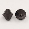 Faceted Bicone Transparent Acrylic Beads DBB10MM10-2