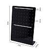 72-Hole Acrylic Slant Back Earring Display Stands EDIS-WH0021-33A-2