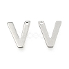Tarnish Resistant 304 Stainless Steel Letter Charms STAS-O072-V-1