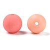 Rubberized Style Imitated Silicone Acrylic Beads MACR-T048-01B-17-2