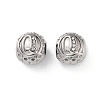 304 Stainless Steel Rhinestone European Beads STAS-A092-10Q-P-1