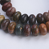 Natural Polychrome Jasper/Picasso Stone/Picasso Jasper Beads Strands G-P354-03-8x5mm-3