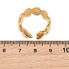 304 Stainless Steel Cubic Zirconia Cuff Open Ring for Women CU-CBACD1D-01G-03-3
