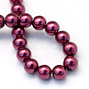 Baking Paint Pearlized Glass Pearl Round Bead Strands HY-Q003-10mm-72-4