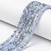 Electroplate Glass Beads Strands EGLA-A034-J4mm-E03-1