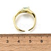 Square Brass Cat Eye Cuff Rings RJEW-G344-01G-6