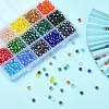 1200Pcs 15 Colors Electroplate Glass Beads Strands EGLA-YW0001-53-6