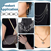 Stainless Steel Ring with Round Bead Link Chains CHS-PH0001-12-5
