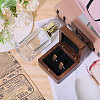 Wooden Jewelry Cufflinks Storage Magnetic Gift Case CON-WH0095-78B-5