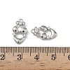 Brass Micro Pave Clear Cubic Zirconia Pendants KK-A280-16P-3