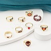 9Pcs 9 Style Heart & Curb Chain & Oval Rings RJEW-LS0001-57-5