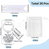 12Pcs Stainless Steel Keychains KEYC-BM0001-08-2