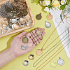 DIY Iron Ball Necklaces & Alloy Finger Ring Brooch Making Kits DIY-GA0008-14-3