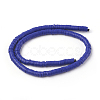 Flat Round Handmade Polymer Clay Beads CLAY-R067-6.0mm-09-3