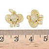 Brass Micro Pave Cubic Zirconia Charms KK-L253-10G-3