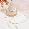 6Pcs Rack Plating Brass Micro Pave Clear Cubic Zirconia Fold Over Clasps KK-BBC0014-96-4